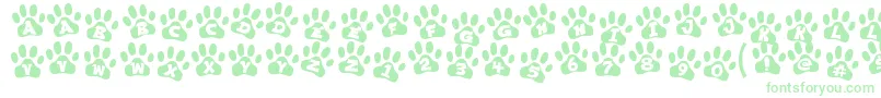 Czcionka ennobled pet – zielone czcionki na białym tle