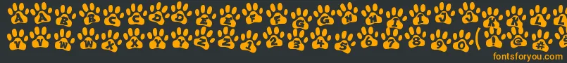 Шрифт ennobled pet – оранжевые шрифты на чёрном фоне