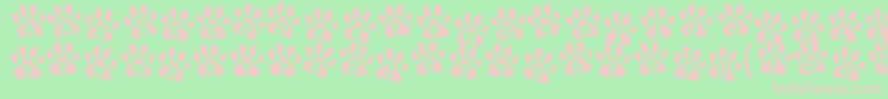 Fonte ennobled pet – fontes rosa em um fundo verde