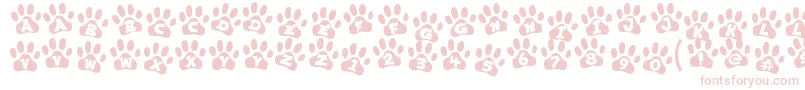 フォントennobled pet – 白い背景にピンクのフォント