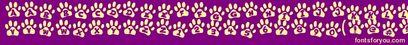 ennobled pet-fontti – keltaiset fontit violetilla taustalla