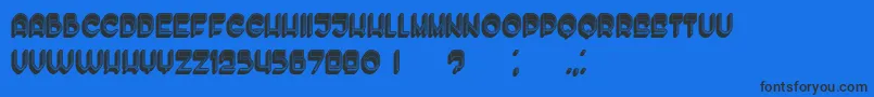 Enough Font – Black Fonts on Blue Background