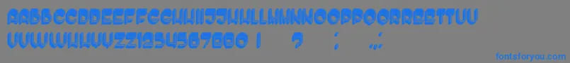 Enough Font – Blue Fonts on Gray Background