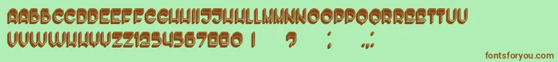 Enough Font – Brown Fonts on Green Background