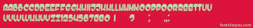 Enough Font – Green Fonts on Red Background