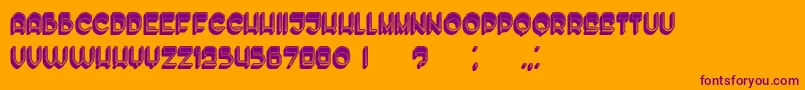 Enough Font – Purple Fonts on Orange Background