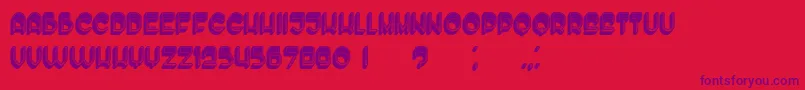 Enough Font – Purple Fonts on Red Background