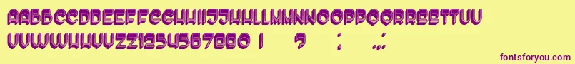Enough Font – Purple Fonts on Yellow Background