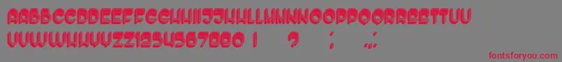 Enough Font – Red Fonts on Gray Background