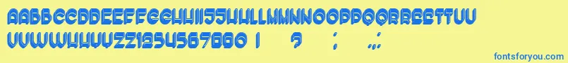 EnoughFilled Font – Blue Fonts on Yellow Background