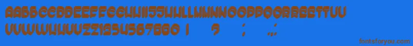 EnoughFilled Font – Brown Fonts on Blue Background