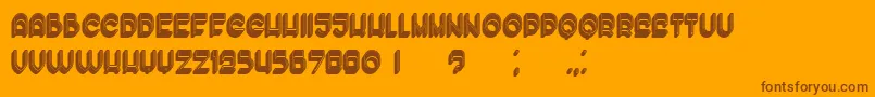 EnoughFilled Font – Brown Fonts on Orange Background