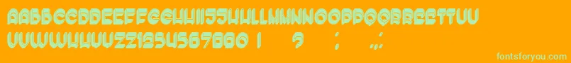 EnoughFilled Font – Green Fonts on Orange Background