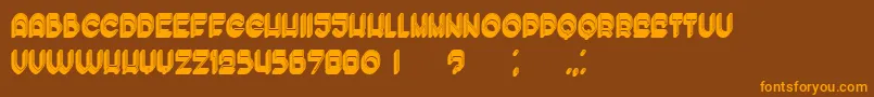 EnoughFilled Font – Orange Fonts on Brown Background