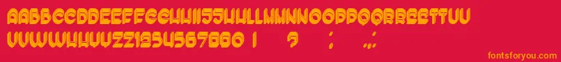 EnoughFilled Font – Orange Fonts on Red Background