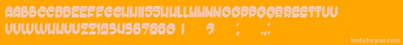 EnoughFilled Font – Pink Fonts on Orange Background