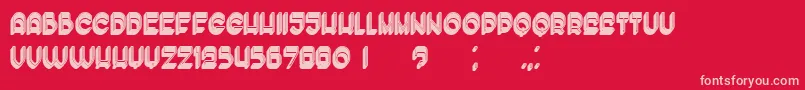 EnoughFilled Font – Pink Fonts on Red Background