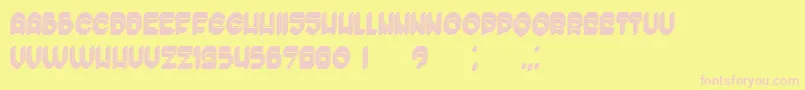 EnoughFilled Font – Pink Fonts on Yellow Background