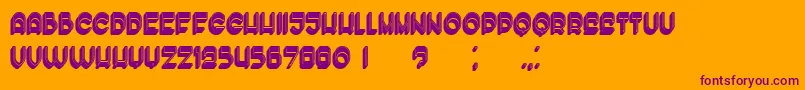 EnoughFilled Font – Purple Fonts on Orange Background