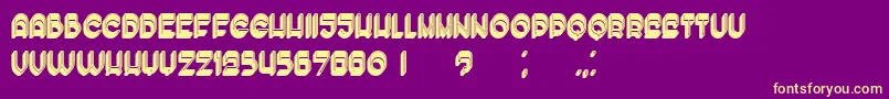 EnoughFilled Font – Yellow Fonts on Purple Background