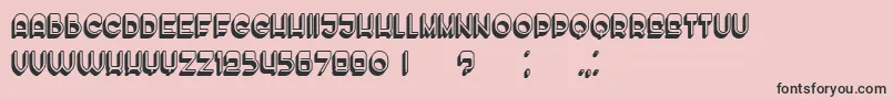 EnoughHollow-Schriftart – Schwarze Schriften auf rosa Hintergrund