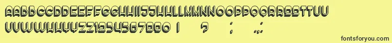 EnoughHollow Font – Black Fonts on Yellow Background