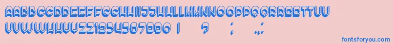 EnoughHollow Font – Blue Fonts on Pink Background