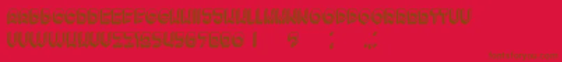 EnoughHollow Font – Brown Fonts on Red Background