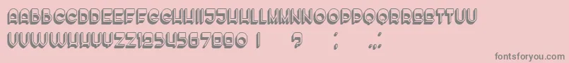 EnoughHollow Font – Gray Fonts on Pink Background