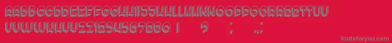 EnoughHollow Font – Gray Fonts on Red Background