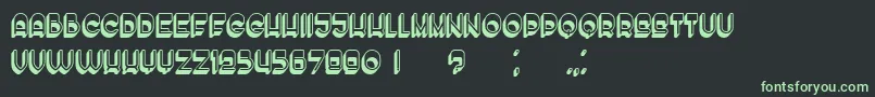 EnoughHollow Font – Green Fonts on Black Background