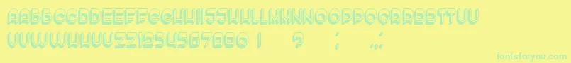 EnoughHollow Font – Green Fonts on Yellow Background