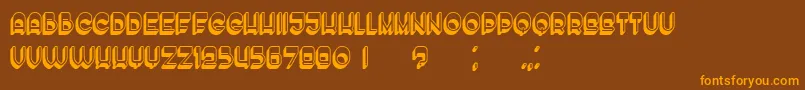 EnoughHollow Font – Orange Fonts on Brown Background