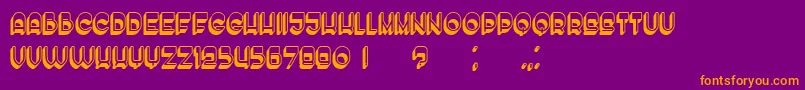 EnoughHollow Font – Orange Fonts on Purple Background