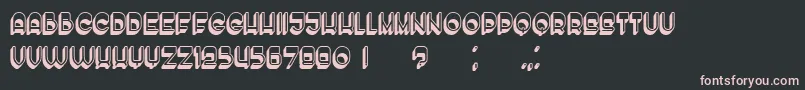 EnoughHollow Font – Pink Fonts on Black Background