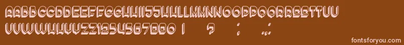 EnoughHollow Font – Pink Fonts on Brown Background