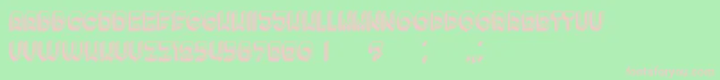 EnoughHollow Font – Pink Fonts on Green Background