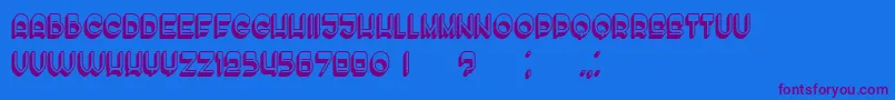 EnoughHollow Font – Purple Fonts on Blue Background