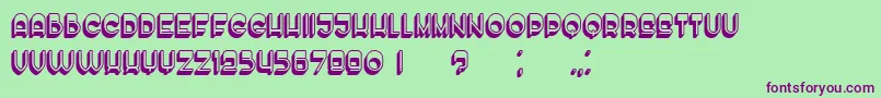EnoughHollow Font – Purple Fonts on Green Background