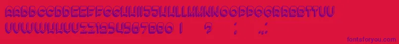 EnoughHollow Font – Purple Fonts on Red Background