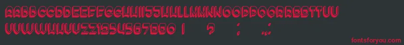 EnoughHollow Font – Red Fonts on Black Background
