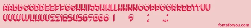 EnoughHollow Font – Red Fonts on Pink Background