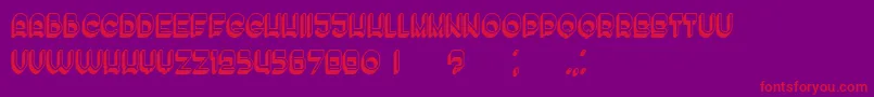 EnoughHollow Font – Red Fonts on Purple Background