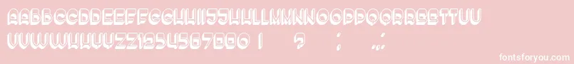 EnoughHollow Font – White Fonts on Pink Background