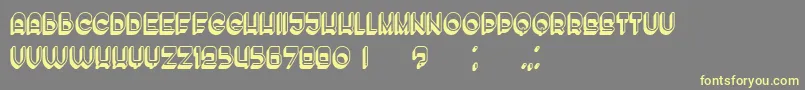 EnoughHollow Font – Yellow Fonts on Gray Background