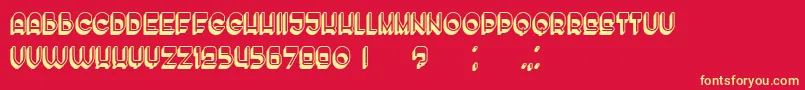 EnoughHollow Font – Yellow Fonts on Red Background