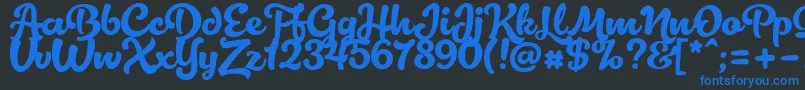 LactosaDemo Font – Blue Fonts on Black Background