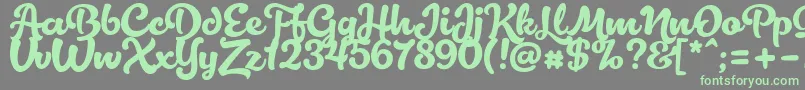 LactosaDemo Font – Green Fonts on Gray Background