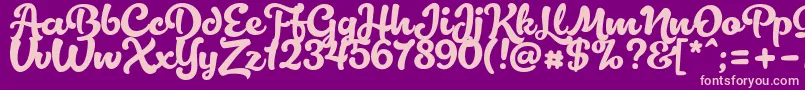 LactosaDemo Font – Pink Fonts on Purple Background