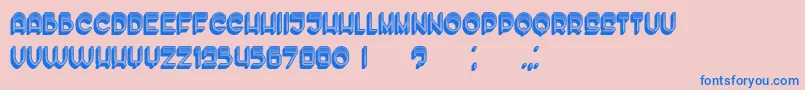 EnoughLight-fontti – siniset fontit vaaleanpunaisella taustalla